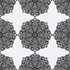 Abstract shape simple geometric motif classic vector pattern continuous background. Modern fabric design textile