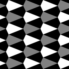 Seamless pattern design with kite shapes. Polygons background. Image with repeated geometrical figures. Ethnic mosaic wallpaper. Scales motif. Tiles illustration. Digital paper for print. Vector art.