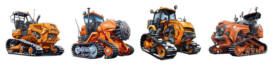 Snow thrower Hyperrealistic Highly Detailed Isolated On Transparent Background Png File