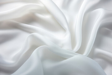 Naklejka premium White fabric cloth, ultra close up, texture background.