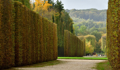 Versailles; France - october 27 2023 : castle park