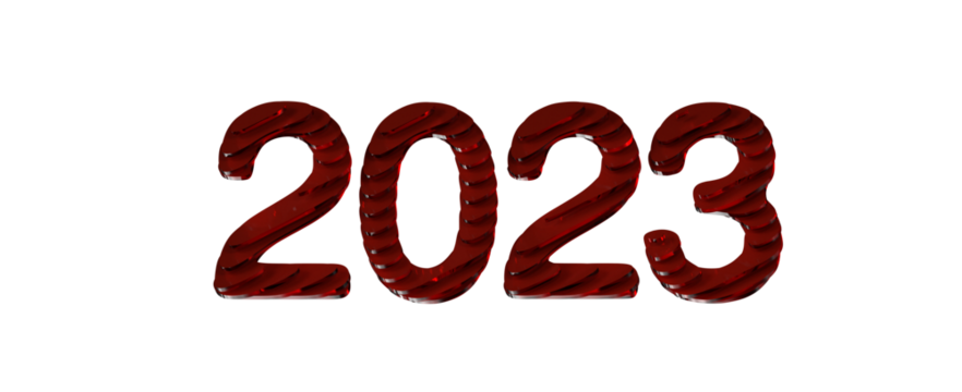 Year as Number - 2023 New year change, turn.