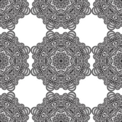 Seamless floral pattern. vector illustration. For design, wallpaper, background fills, fill, card, banner, flyer.