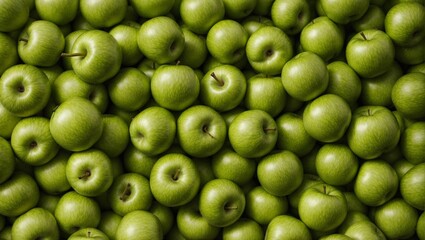 A Colorful Display of Fresh Green Apples
