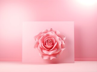 3D pink rose Present on pink background wallpaper HD Christmas present surprise gift Rewards