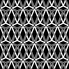 Seamless pattern with diamonds, triangles. Polygons background. Image with repeated geometrical figures. Ethnic motif. Grid wallpaper. Tiles illustration. Digital paper for textile print. Vector art.