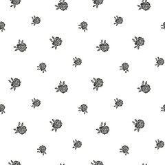 Delicate rose flower, line art hand drawn design for surface design of textile. Roses flower line art background vector. Natural botanical elegant flower with line art hand drawn illustration