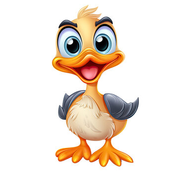 duck cartoon isolated on a transparent background
