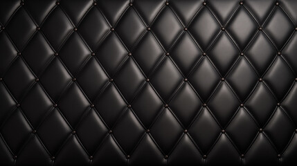 Upholstery from luxury black leather. Close-up texture background