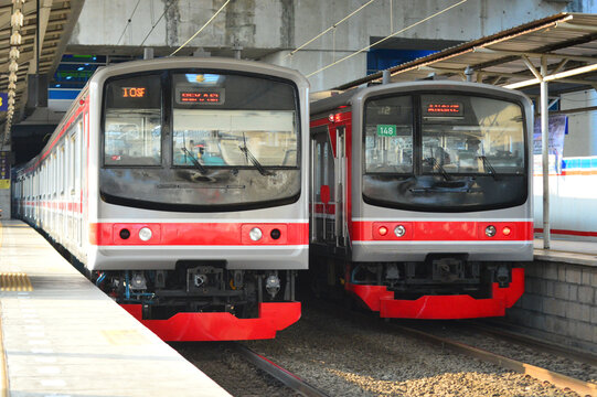 The train is running on the rails towards the destination