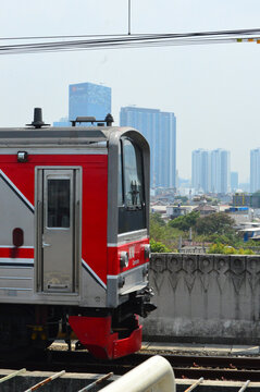 The train is running on the rails towards the destination