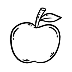svg outline red apple pcsk studio stock element