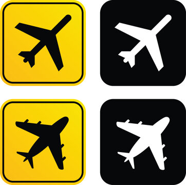 Airplane icon. Plane icon. Passenger plane icon. Vector illustration