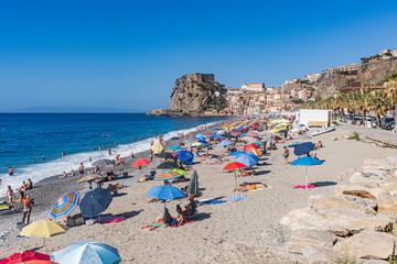 La spiaggia di Scilla in Calabria - obrazy, fototapety, plakaty