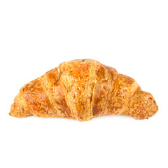 Croissant isolated on white background.