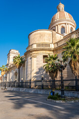 Facade of Giarre Cathedral, Catania, Sicily, Italy, Europe