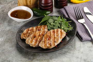 Grilled turkey breast fillet steak