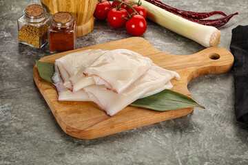 Fresh raw squid for cooking