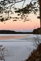 blue hour on the lake