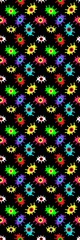 Bookmark multicolored Eyes Pattern