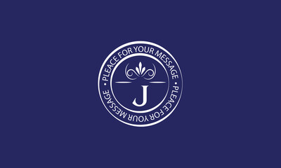 Fototapeta na wymiar Vector logo with initial letter J. Creative logo for business, flyer, company sign, emblem.