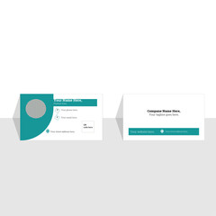 Fototapeta premium Vector business card template.Double sided vector business card design. presentation card .Business Card with Details.presentation. company business card with front and back presentation. 