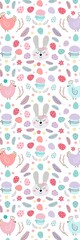 Spring Easter animals pattern bookmark