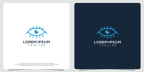 Vector logo on which abstract image of an eye