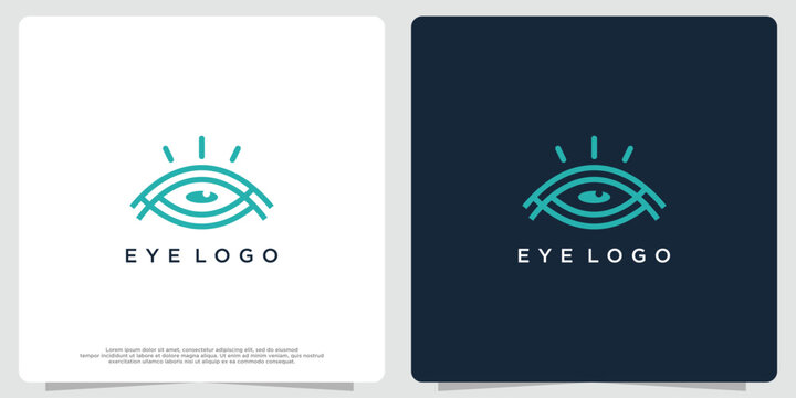 Vector logo on which abstract image of eye sight