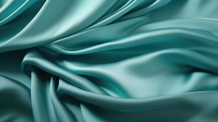 Obraz premium A close up of a teal colored fabric.