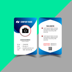 identification, employee, creative, staff, Office id card, template