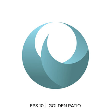 golden ratio circle waves template, golden ratio circle waves elements