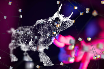 stock market graph business digital