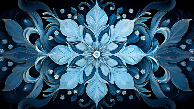 Snowflake Wallpaper | Snowflake Background Floral Design © Luxe