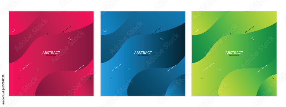 Poster abstract seamless set of liquid shape abstract background perfect for banner poster.