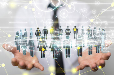 conference Digital Network and data concept 3d