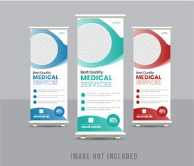 Modern Medical Roll-Up Banner Design 