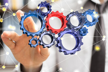 gear Technology setting concept background.