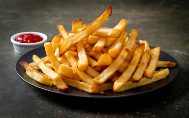 Capture the essence of French Fries in a mouthwatering food photography shot Generative AI