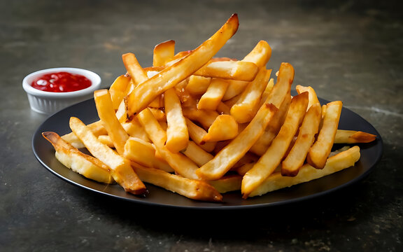 Capture the essence of French Fries in a mouthwatering food photography shot Generative AI