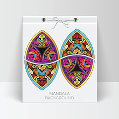 Vector elegant colorful mandala background