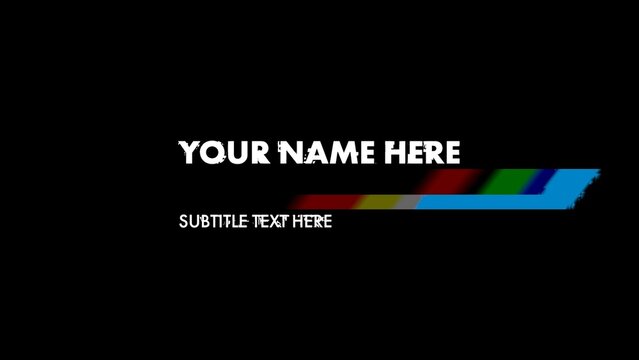 Gaming Glitch RGB Strobe Title Lower Third