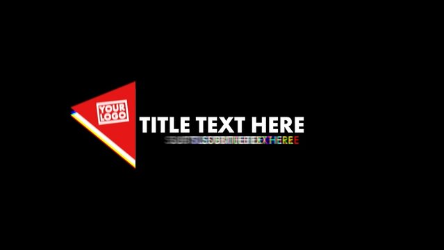 Epic RGB Glitch Title Lower Third