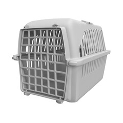 close up on animal cage isolated