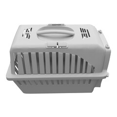 close up on animal cage isolated