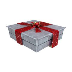 close up on gift box isolated