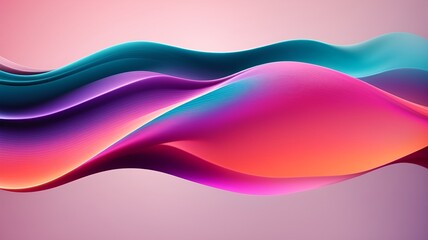 Fototapeta premium Pink and Blue Abstract Background with Wavy Lines