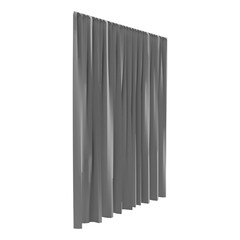 close up on curtain isolated