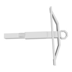 close up on crossbow isolated