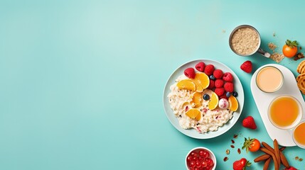 breakfast on a table